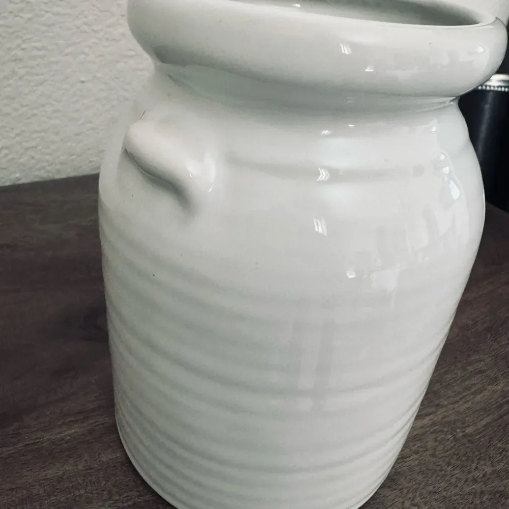 Farmhouse Ceramic Bucket Planter Jar Vase